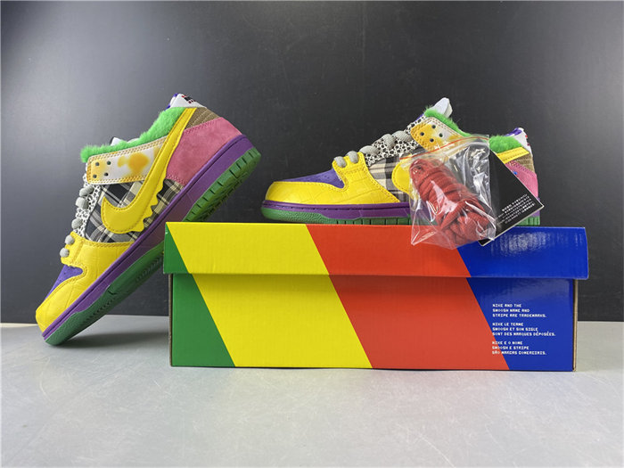 NIKE SB DUNK LOW PRO IW PURPLE/YELLOW-VIOLET-PINK 318403-137