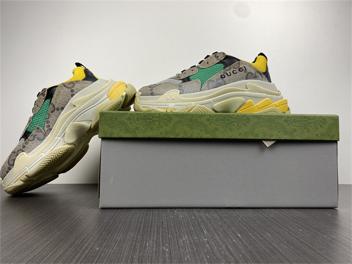 Gocci x BLCG The Hacker Project Triple S Beige Green Yellow  681067 UMO20 9766