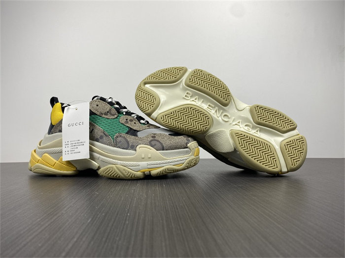 Gocci x BLCG The Hacker Project Triple S Beige Green Yellow  681067 UMO20 9766