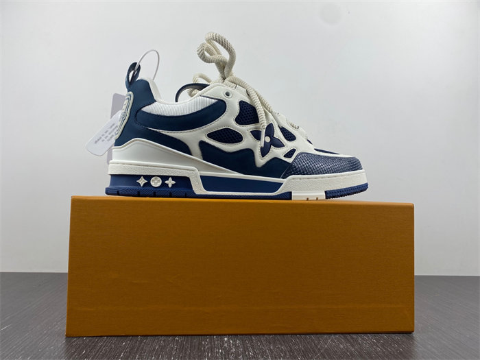 Luis Vitton LV Skate Sneaker Marine White 1AARRL