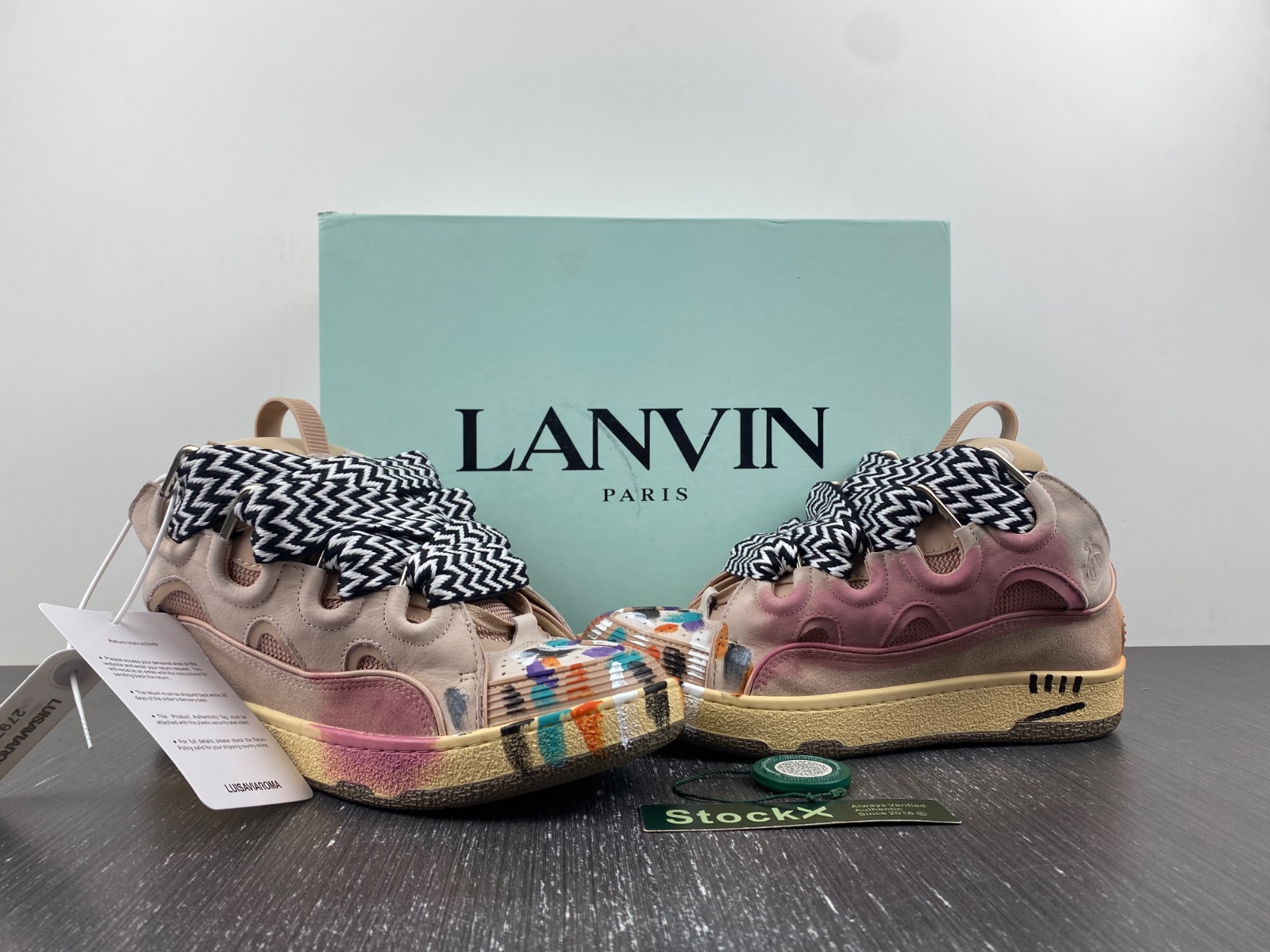 Lanvon Leather Curb Gallery Dept. Pale Pink Multi FW-SKDK02-DRGD-P22B5S0