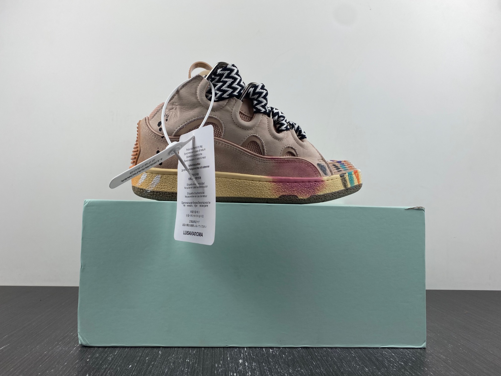 Lanvon Leather Curb Gallery Dept. Pale Pink Multi FW-SKDK02-DRGD-P22B5S0