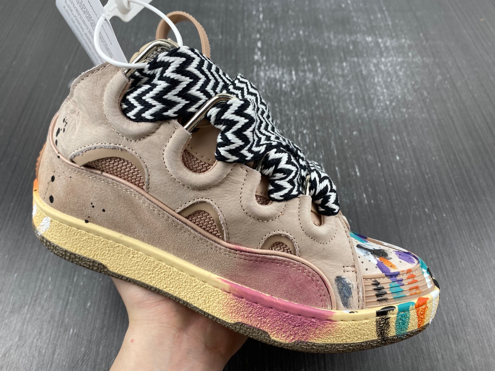 Lanvon Leather Curb Gallery Dept. Pale Pink Multi FW-SKDK02-DRGD-P22B5S0