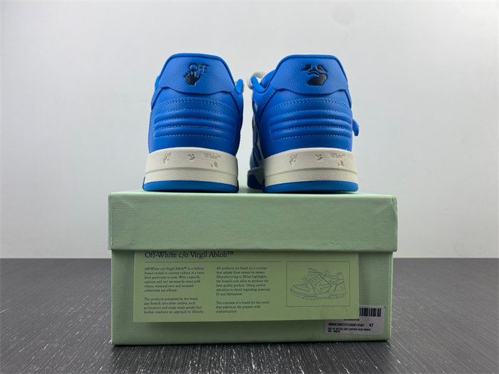 OFF-WHITE Out Of Office OOO Low Tops White Blue OMIA189F22LEA0014501