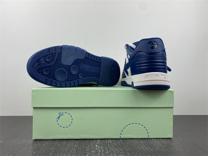 OFF-WHITE Out Of Office "OOO" Low Tops Dark Blue White OMIA189S22LEA0010142