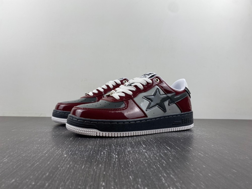 A Bathing Ape Bape Sta Nostalgic Burgundy Grey