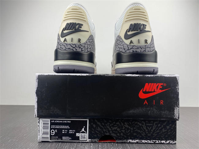 Air Jordan 3 White Cement Reimagined Shoes 2023  DN3707-100