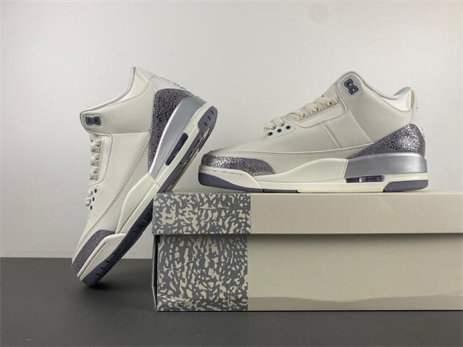 Air Jordan 3 “Sail/Metallic Silver” CK9246-100