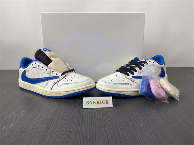 Jordan 1 Retro Low OG SP Fragment x Travis Scott Sail Military Blue DM7866-104