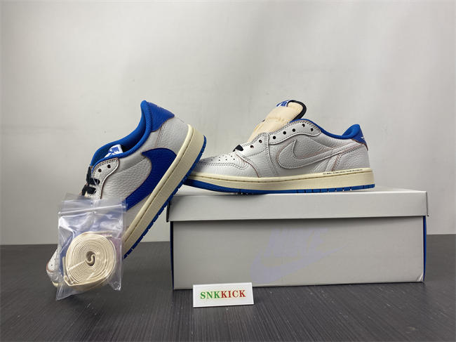Jordan 1 Retro Low OG SP Fragment x Travis Scott Sail Military Blue DM7866-104